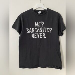 Black Kids T-Shirt - "Me? Sarcastic? Never."